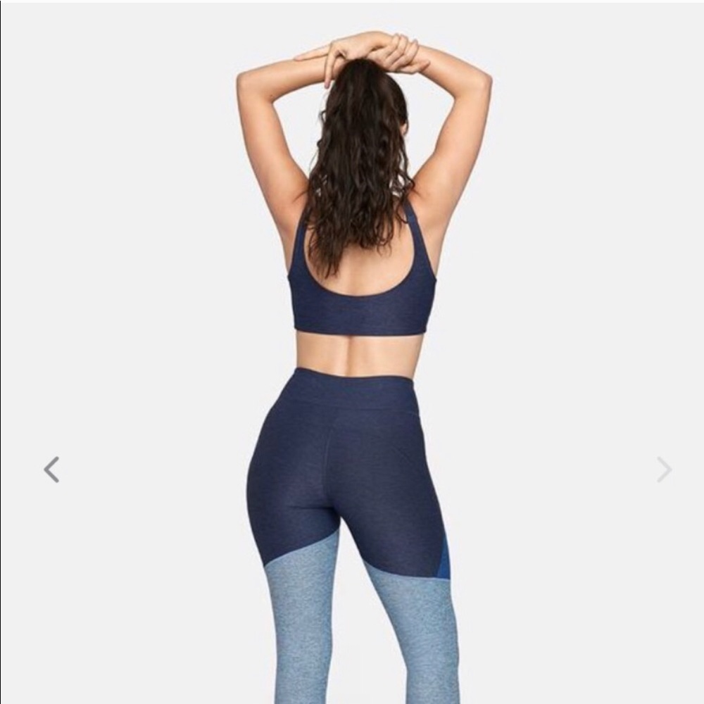 Outdoor Voices 7/8 Tritone Leggings in Navy/Deep Sea/Mist Size Medium - Picture 4 of 8